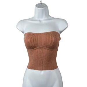 NWT! WeWoreWhat Pink Rib Tube Top Size Small